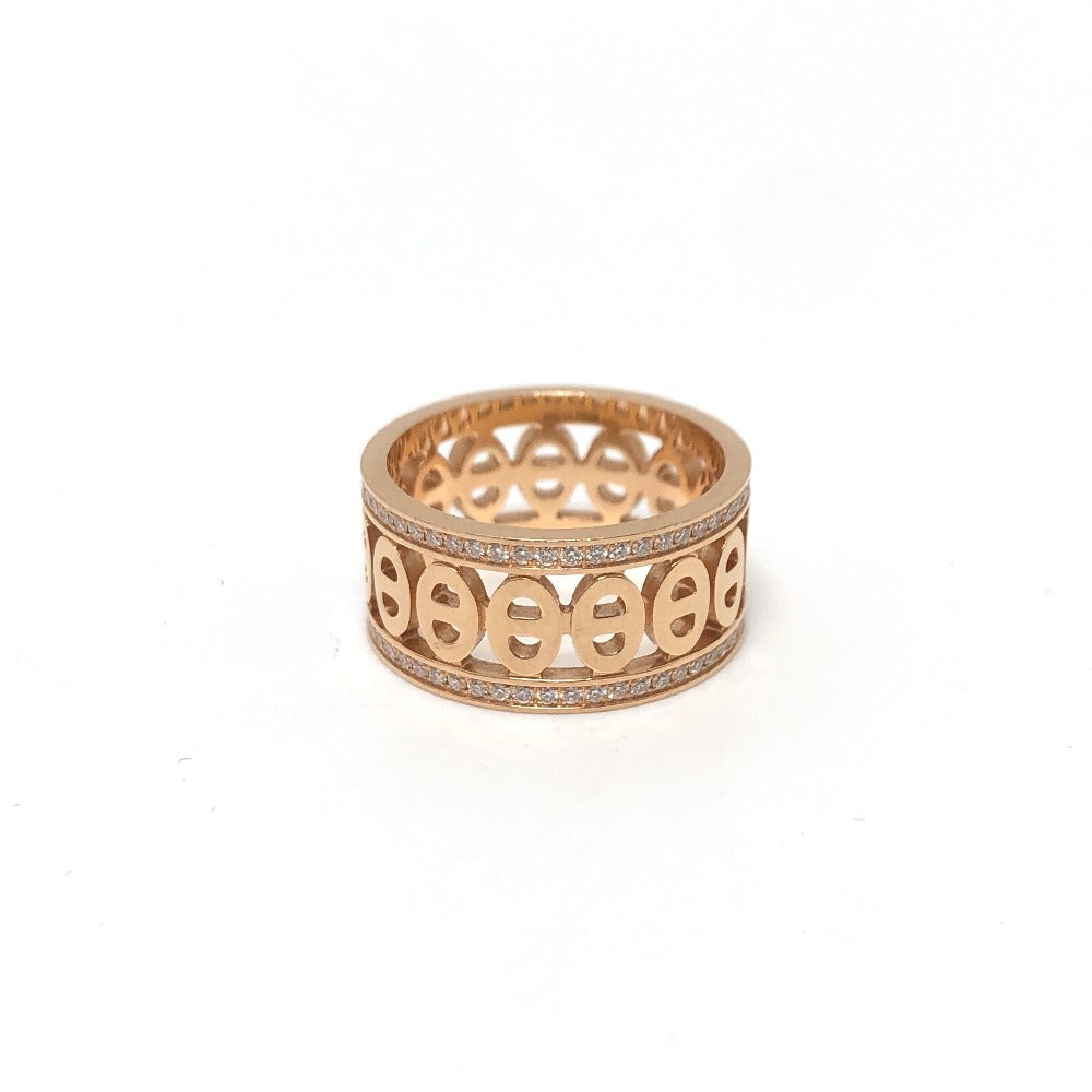 HERMES Ring 22AE054051 18K Pink Gold gold 750PG Chene Dunkle Divine Women 52
