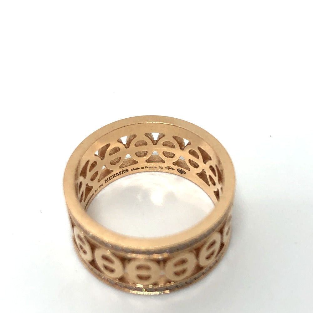 HERMES Ring 22AE054051 18K Pink Gold gold 750PG Chene Dunkle Divine Women 52