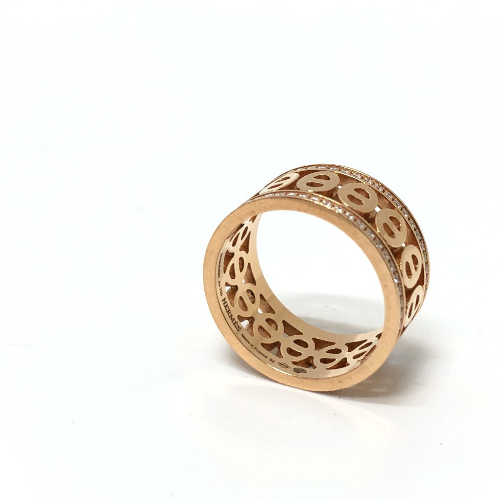 HERMES Ring 22AE054051 18K Pink Gold gold 750PG Chene Dunkle Divine Women 52