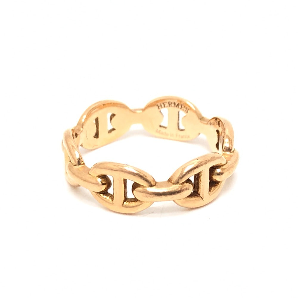 HERMES Ring 18K Pink Gold gold Chene Dunkle Enchane PM Women 51