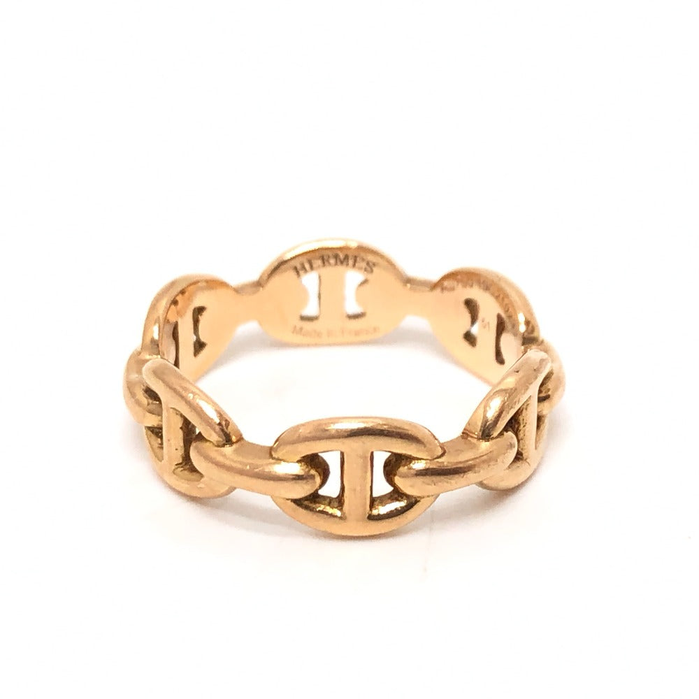 HERMES Ring 18K Pink Gold gold Chene Dunkle Enchane PM Women 51