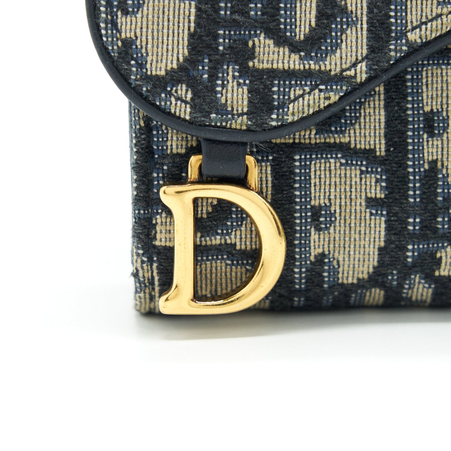 Dior Saddle Small Wallet Blue Oblique Canvas