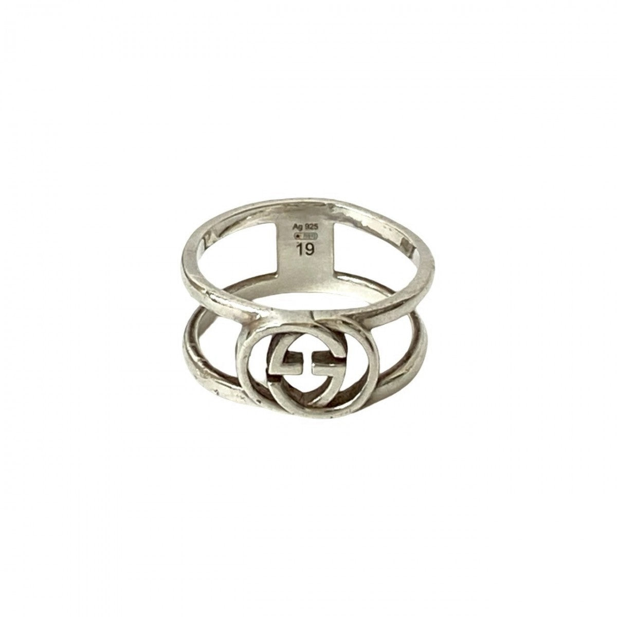 GUCCI Ring Silver925 Silver Interlocking G Open Hand Ring mens