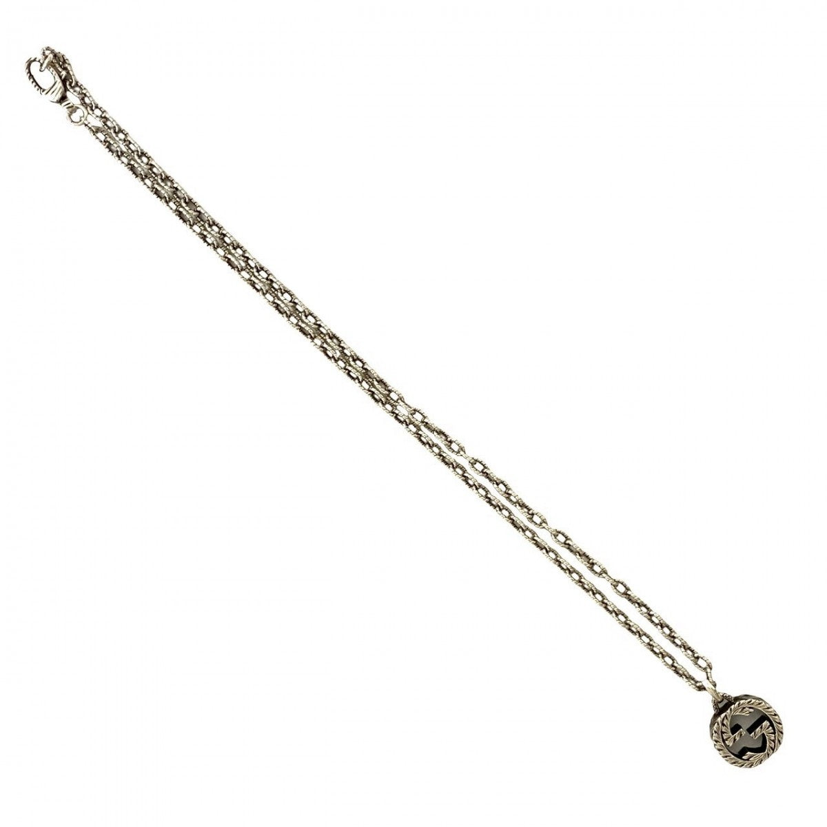GUCCI Necklace Silver925 Silver Interlocking G mens