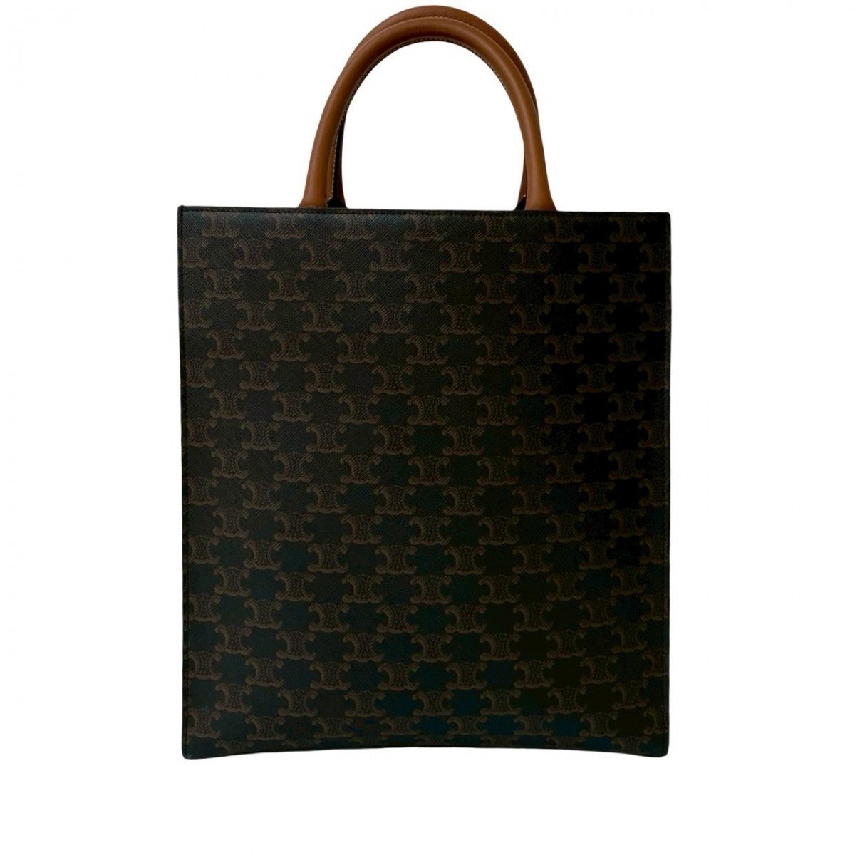 CELINE Shoulder Bag leather Brown Bar Tikal Hippo