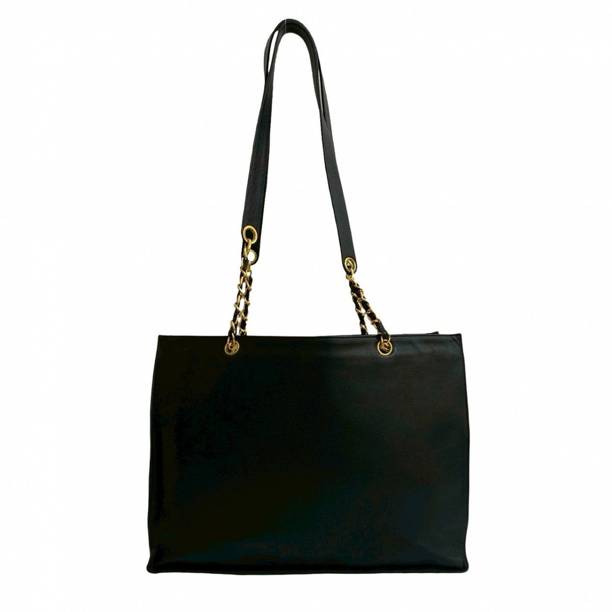 CHANEL Tote Bag Matt caviar skin black