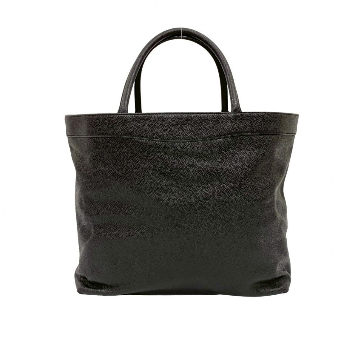 CHANEL Tote Bag Matt caviar skin black
