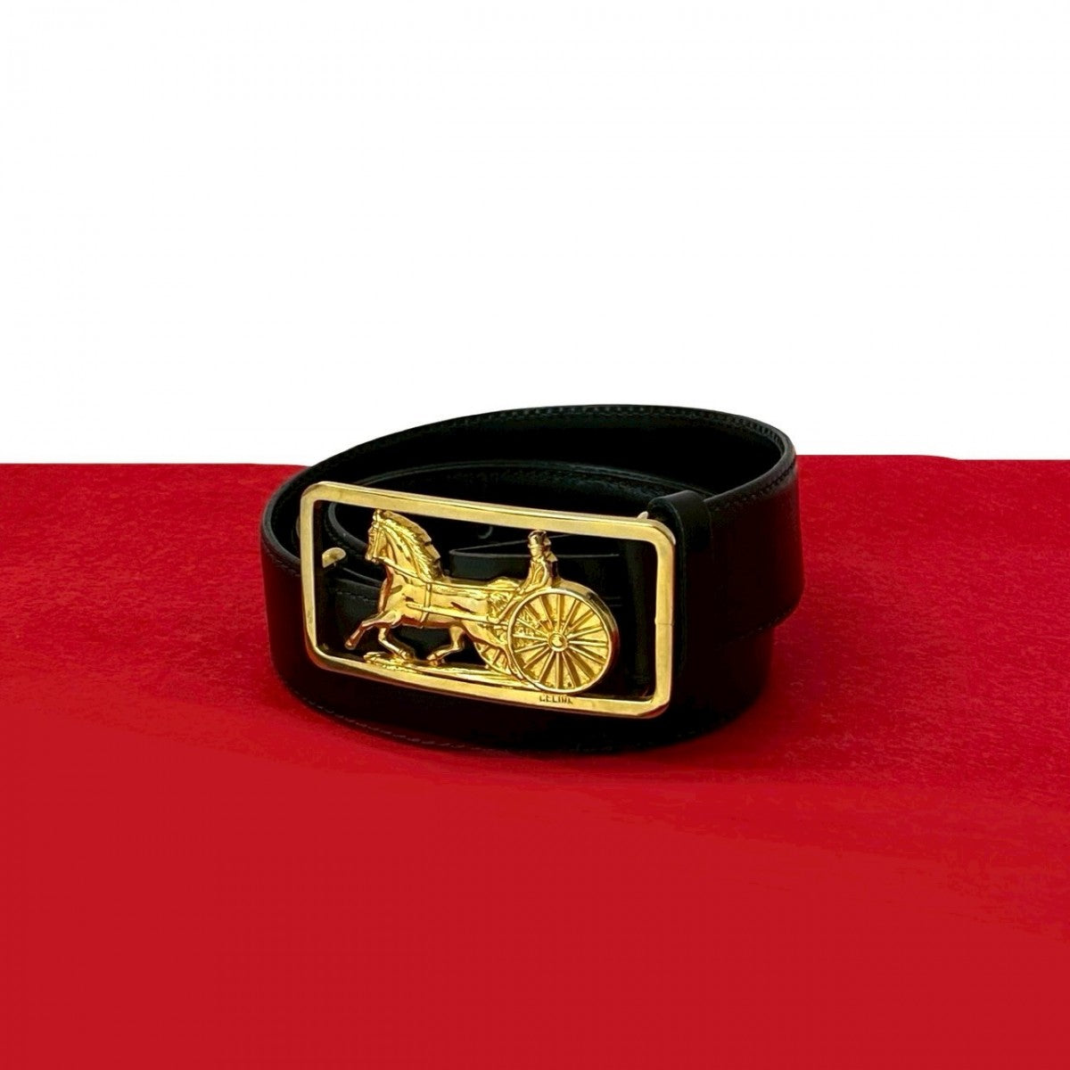 CELINE belt leather black
