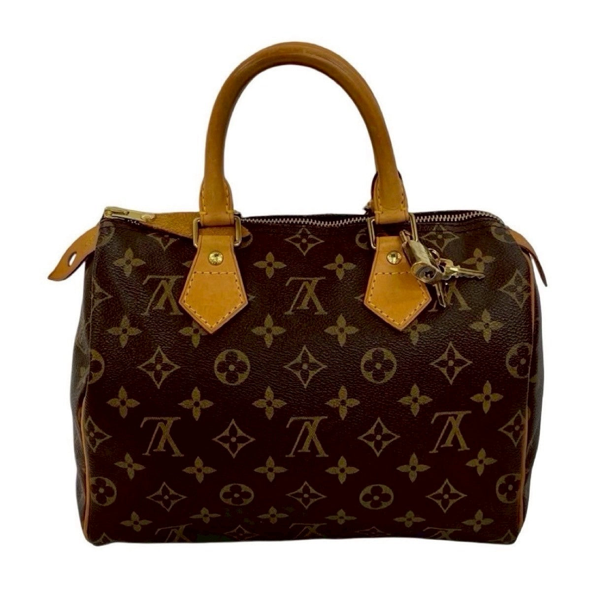 LOUIS VUITTON Handbag leather Brown Monogram Speedy 25