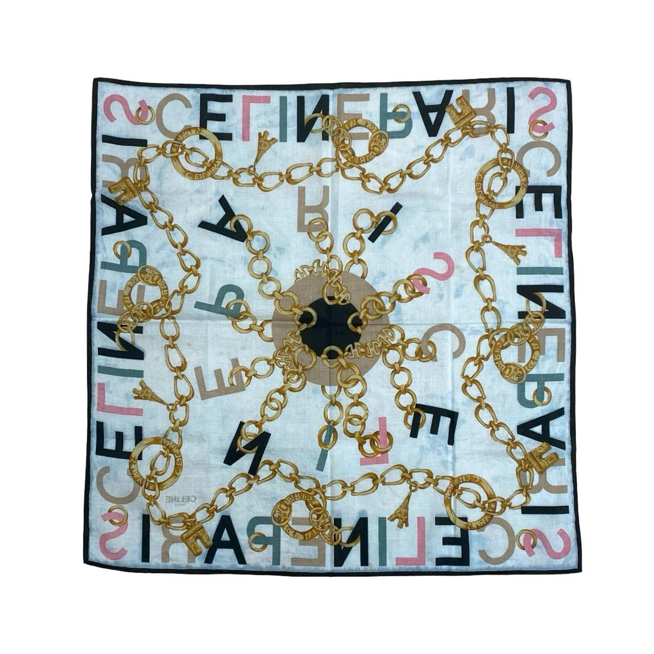 CELINE scarf cotton multicolor