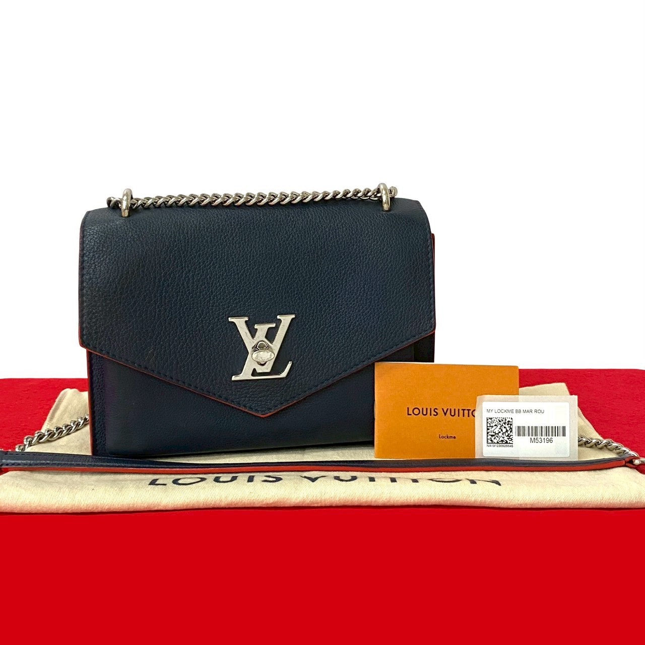 LOUIS VUITTON Shoulder Bag leather Navy ãã¤ã­ãã¯ãã¼ BB