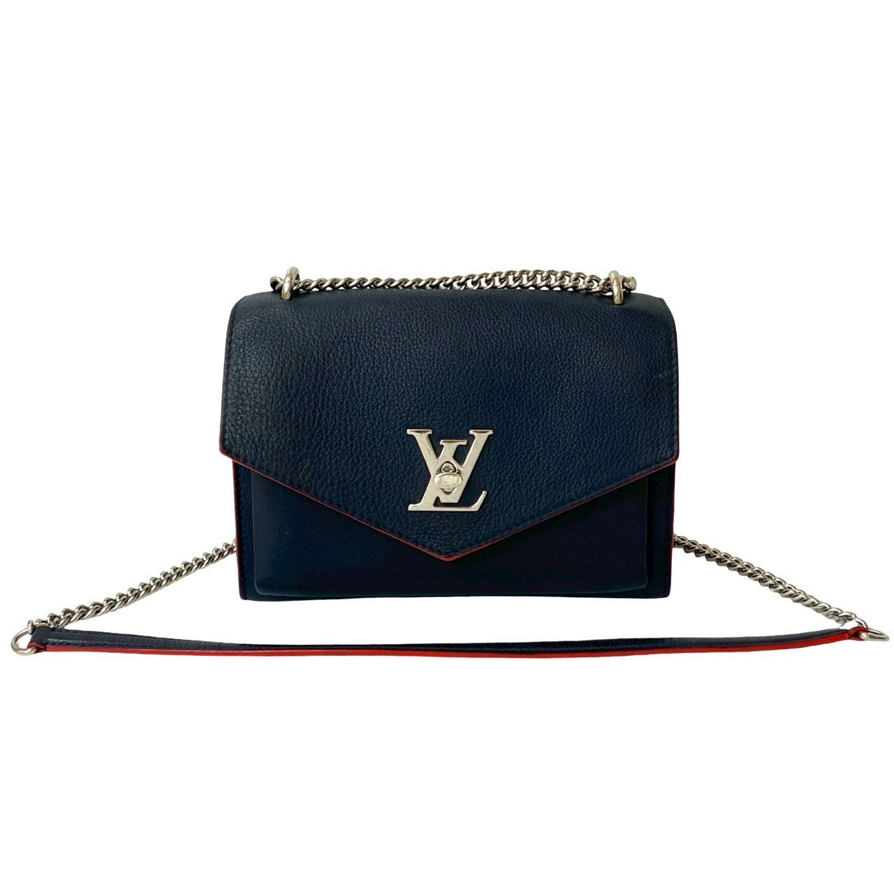 LOUIS VUITTON Shoulder Bag leather Navy ãã¤ã­ãã¯ãã¼ BB