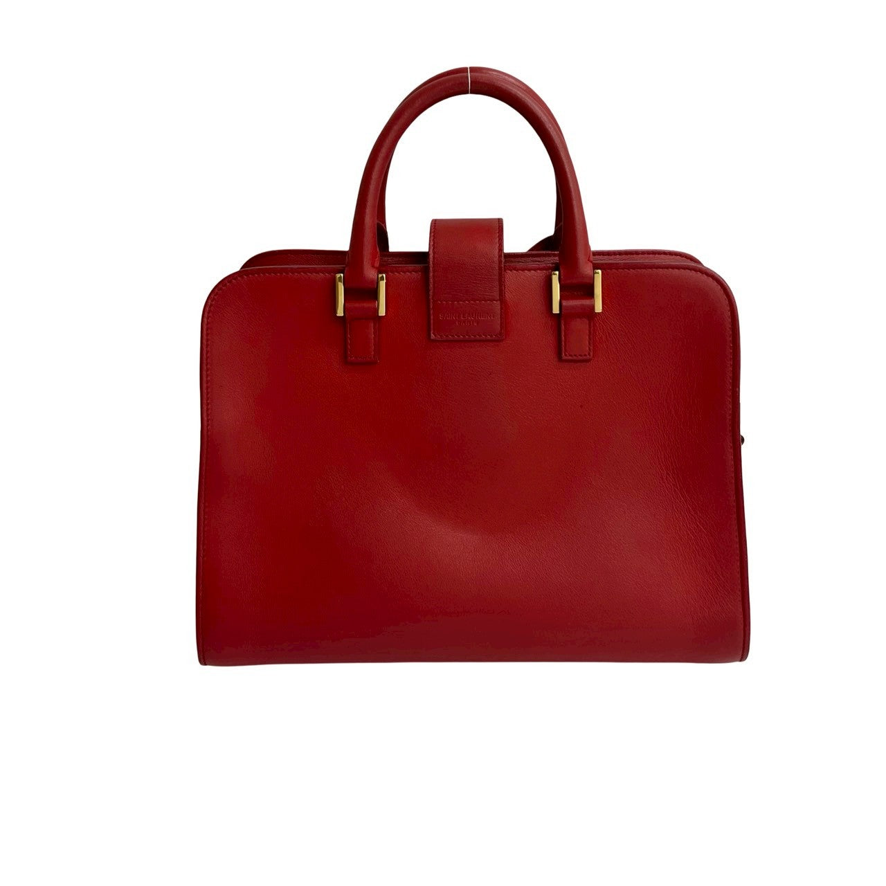 YVES SAINT LAURENT Shoulder Bag leather Red Baby mosquito bus