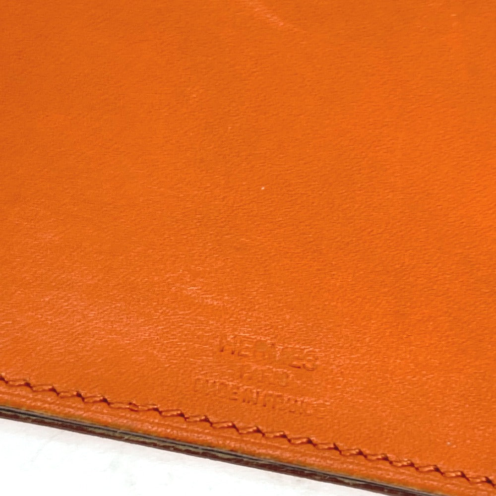 HERMES Interior other leather Orange Interior Card Case Lamped Posh Card Light Women(Unisex)