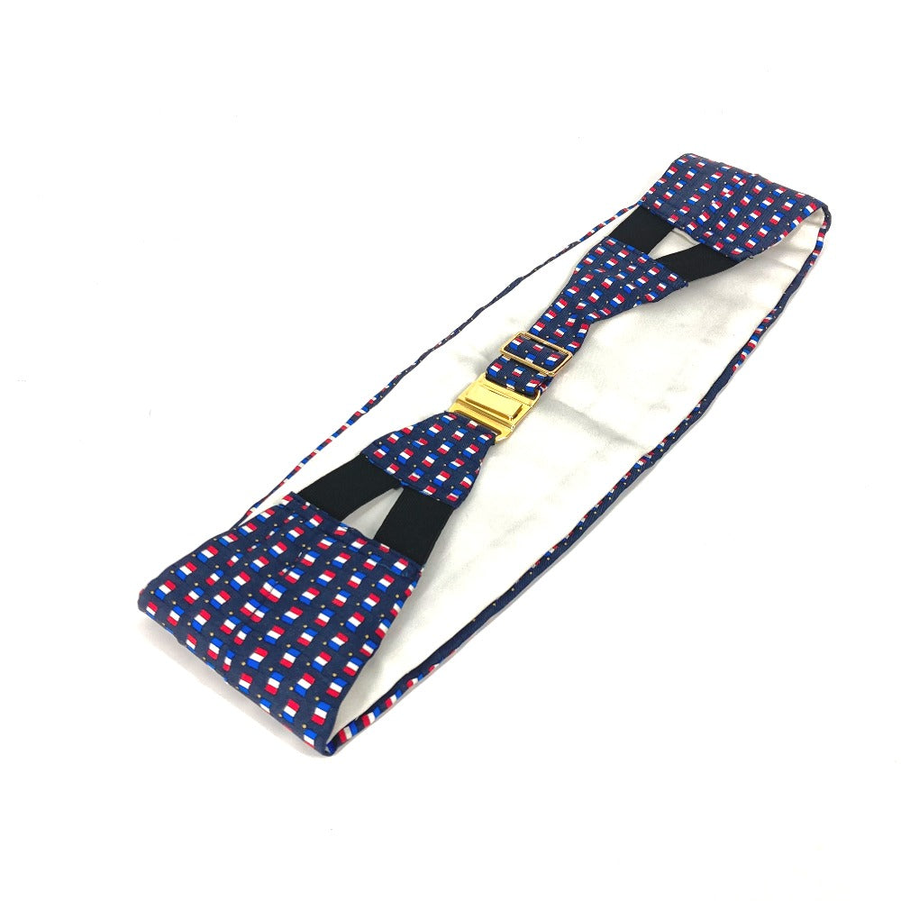 HERMES belt silk blue Accessories Cummer band Women 40