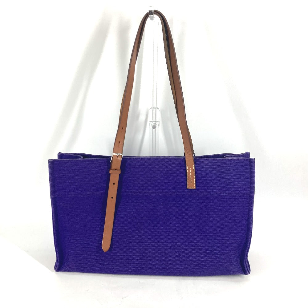 HERMES Tote Bag canvas purple Etrivière Elan