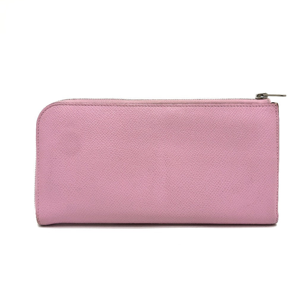 HERMES Long Wallet Purse Epsom pink remix combine duo Women