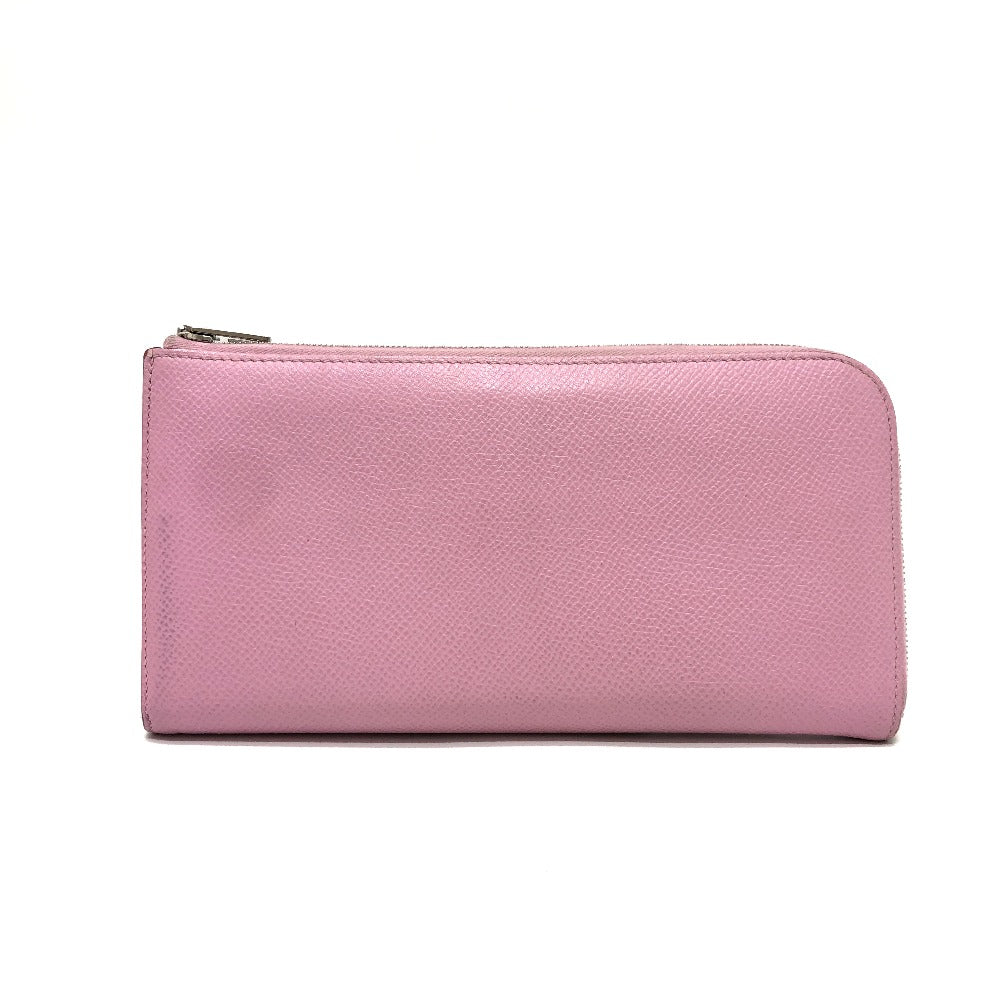 HERMES Long Wallet Purse Epsom pink remix combine duo Women