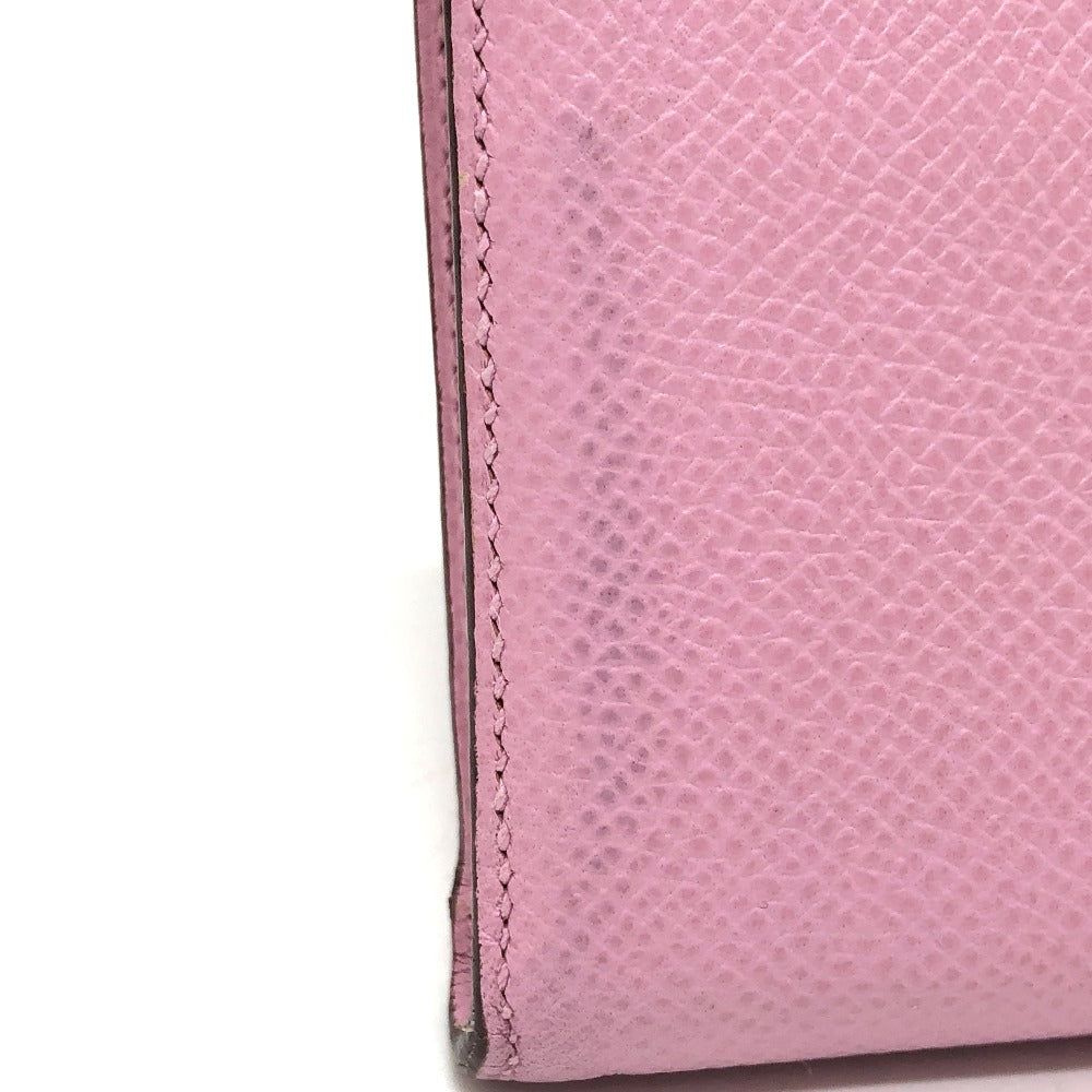 HERMES Long Wallet Purse Epsom pink remix combine duo Women