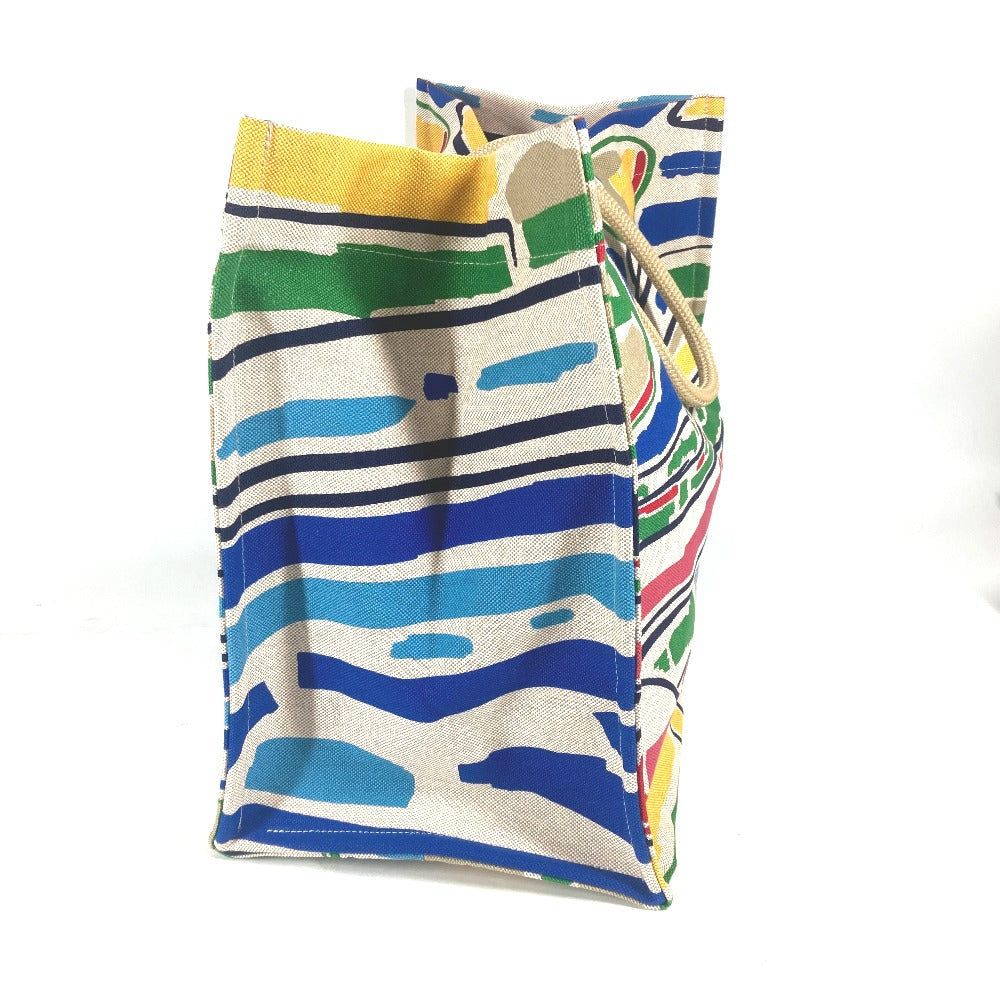 HERMES Shoulder Bag canvas multicolor beach bag bag Farniente Women