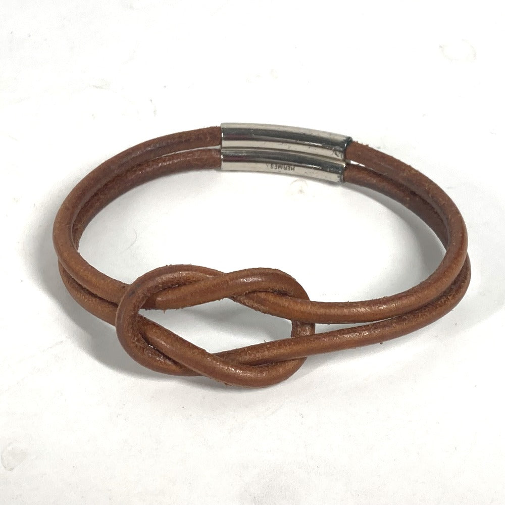 HERMES bracelet leather Brown Herculed unisex(Unisex)
