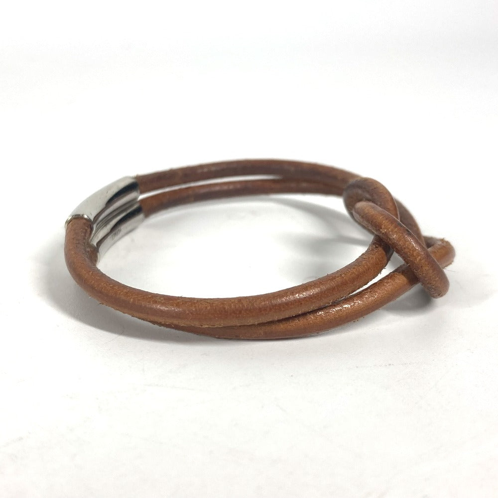 HERMES bracelet leather Brown Herculed unisex(Unisex)