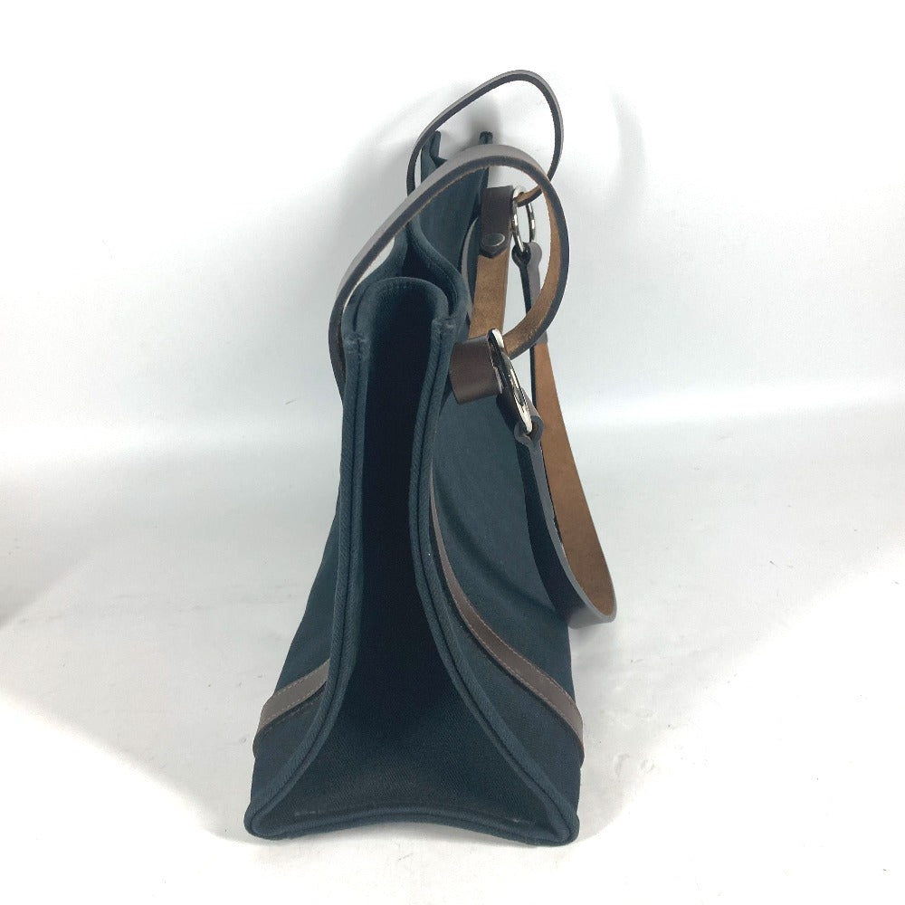 HERMES Tote Bag canvas black Cabaricol unisex(Unisex)