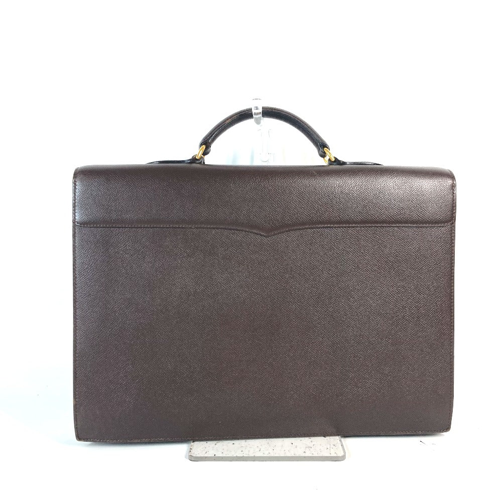HERMES Business bag leather Brown Briefcase Terrill mens