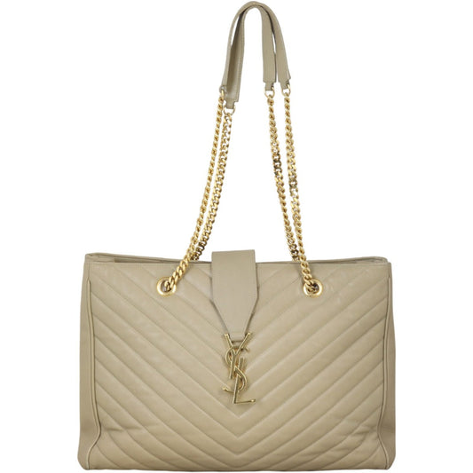 Saint Laurent Chevron Shopping Tote
