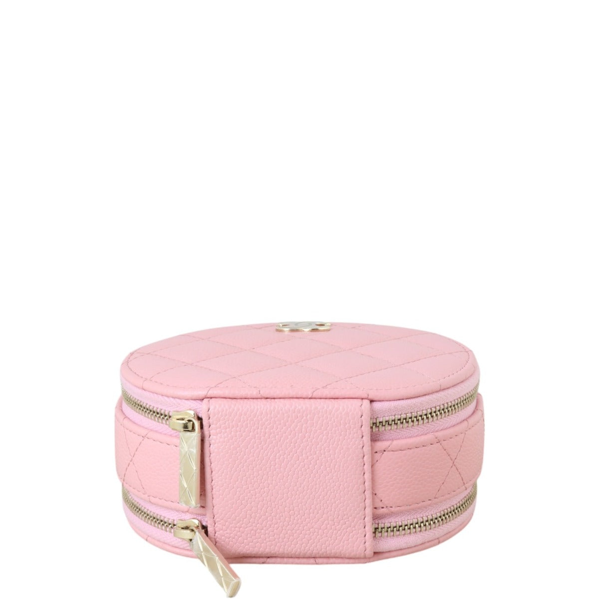 Chanel CC Top Handle Round Zipped Pouch on Chain