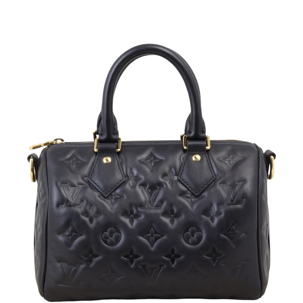 Louis Vuitton Speedy 25 Bandouliere Monogram Embossed Lambskin
