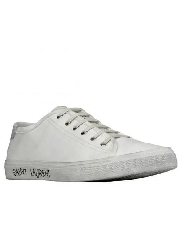 Luxury Saint Laurent Trending 2025 Women's Malibu Canvas Low Top Sneakers White