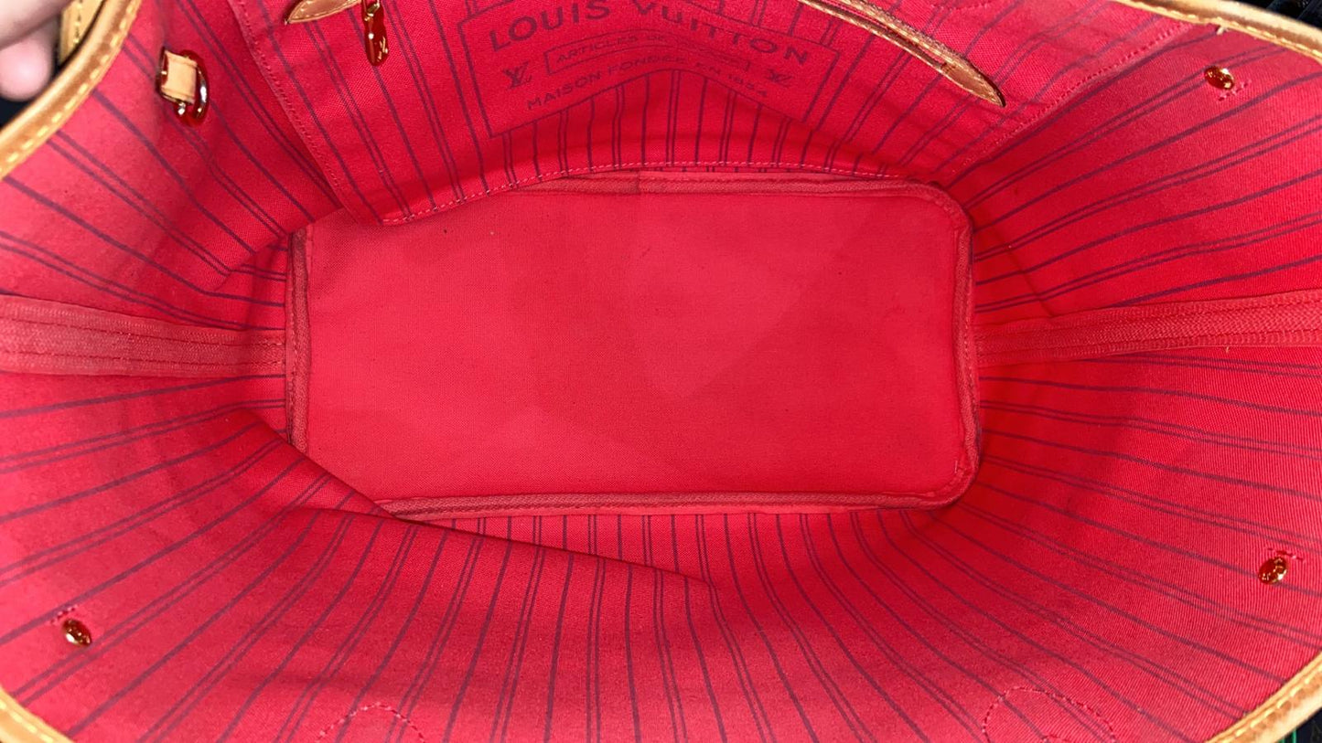 LOUIS VUITTON V Neverfull MM Monogram Canvas Shoulder Bag Brown
