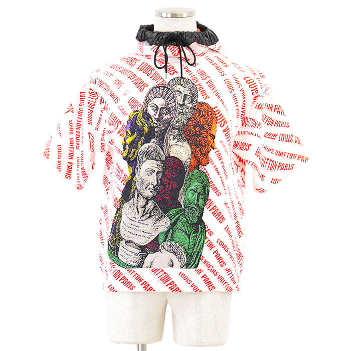 LOUIS VUITTON Short sleeve T-shirt RW212B IS9 FLKM99 Rayon nylon White, Red M