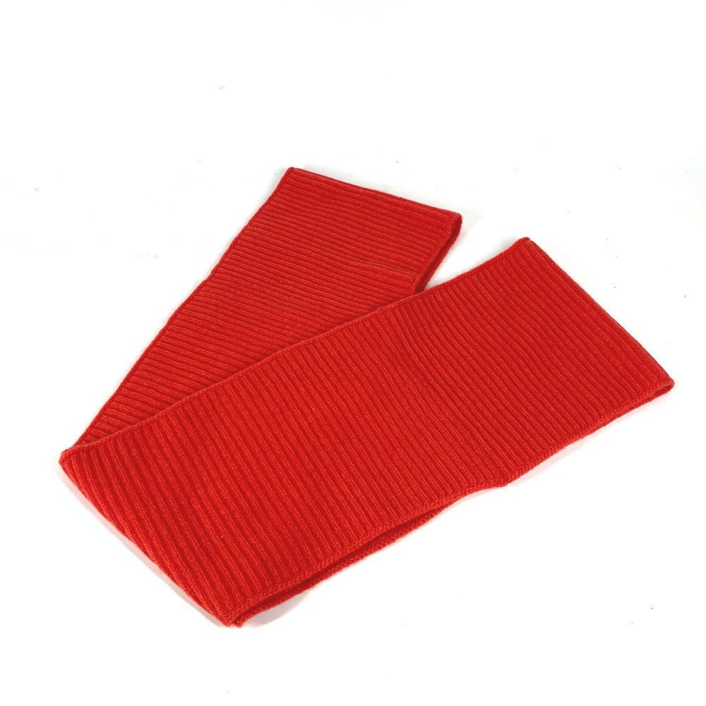 HERMES Scarf wool Orange H logo Snood unisex(Unisex)