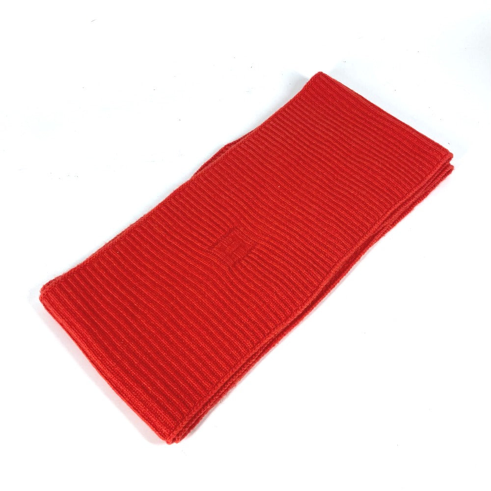 HERMES Scarf wool Orange H logo Snood unisex(Unisex)