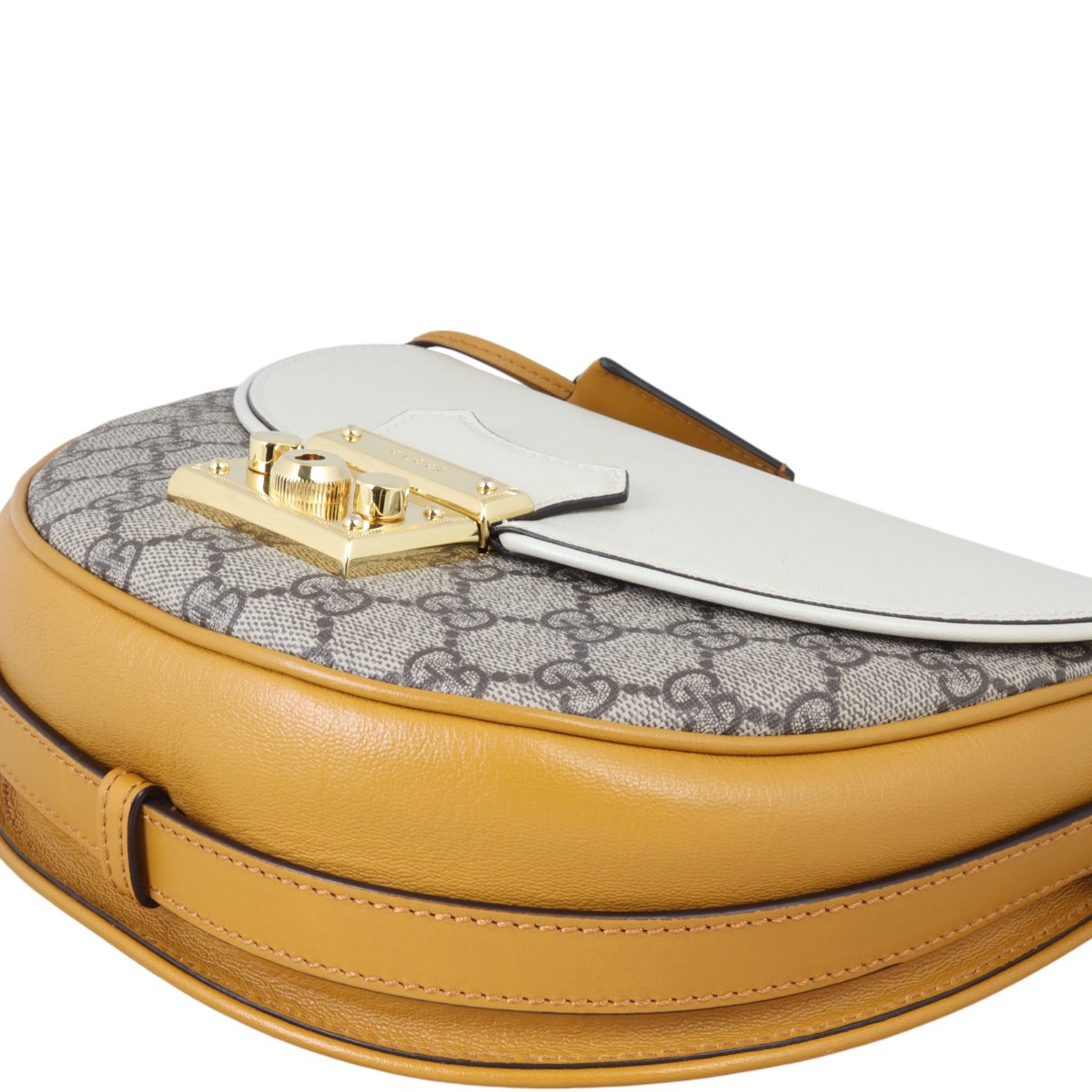 Gucci GG Supreme Padlock Small Saddle Crossbody Bag