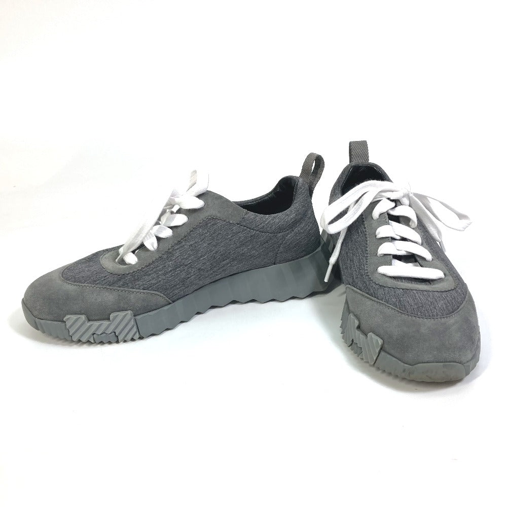 HERMES sneakers Canvas/Suede , Technical Canvas/Suede gray shoes bouncing Women 35 1/2