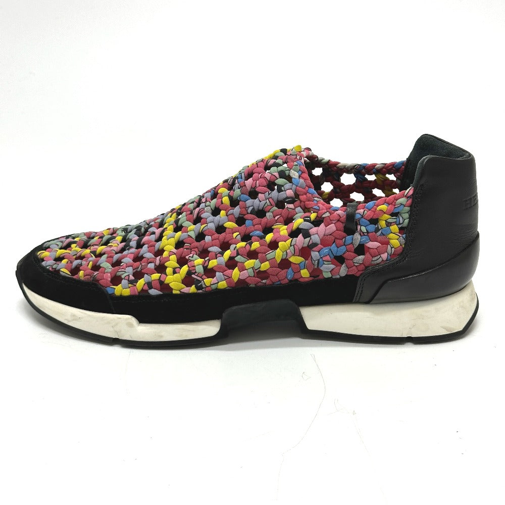 HERMES sneakers leather pink Braid Women 36