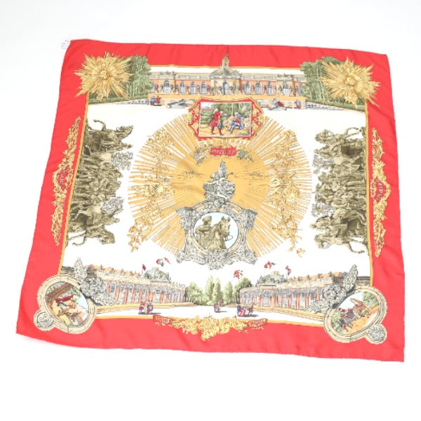 HERMES scarf ƒJƒŒ90 silk Red FREDERIC-…  Carre90 Women