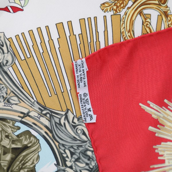 HERMES scarf ƒJƒŒ90 silk Red FREDERIC-…  Carre90 Women