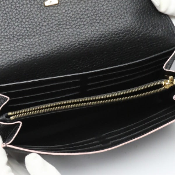 LOUIS VUITTON Long Wallet Purse M67663 Taurillon Clemence black Bifold Walletlong wallet Taurillon Clemence Portefeuille Capsine Women