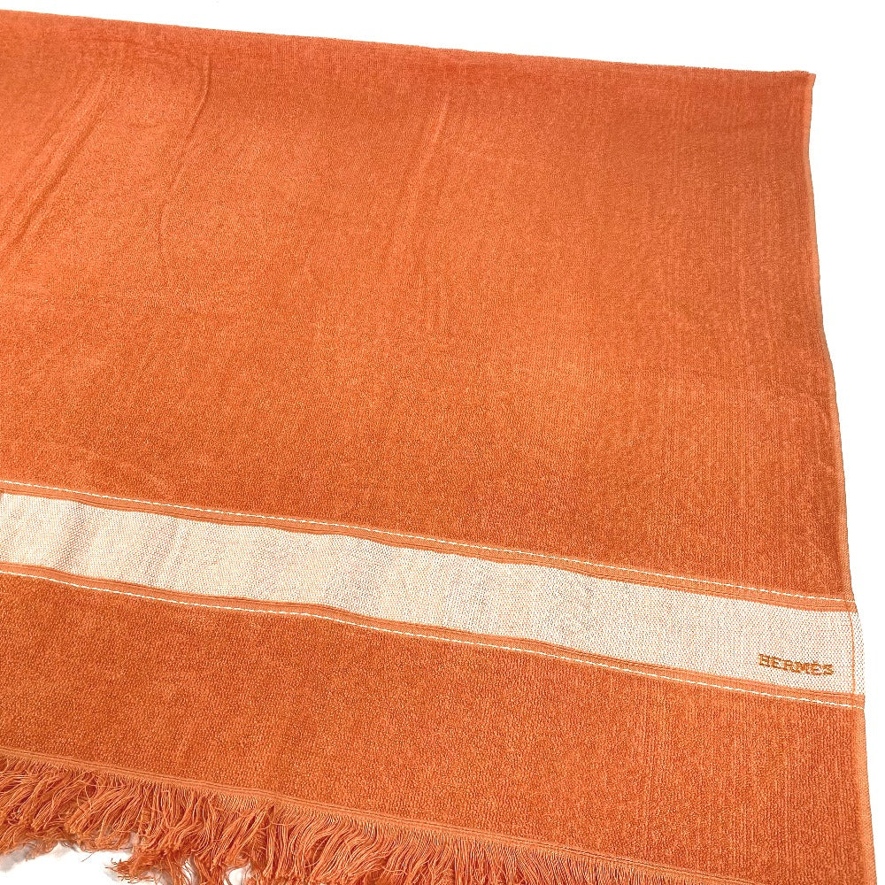 HERMES towel cotton Orange Bath towel Interior Throw Blanket Yachting logo Women