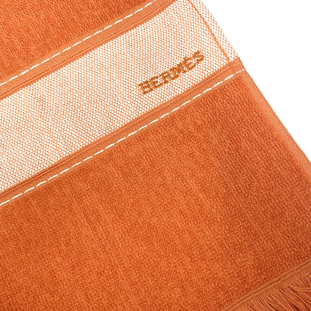 HERMES towel cotton Orange Bath towel Interior Throw Blanket Yachting logo Women