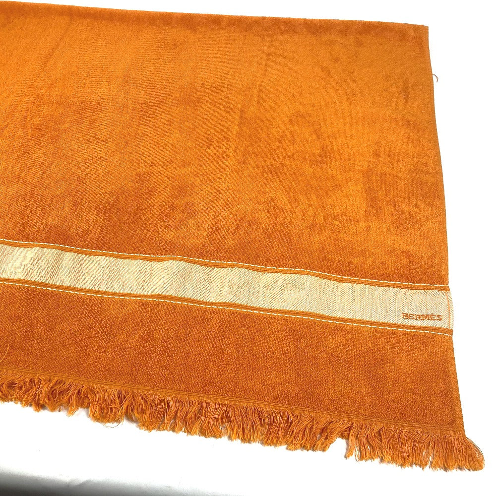 HERMES towel cotton Orange Bath towel Interior Throw Blanket Yachting beach towel logo Women