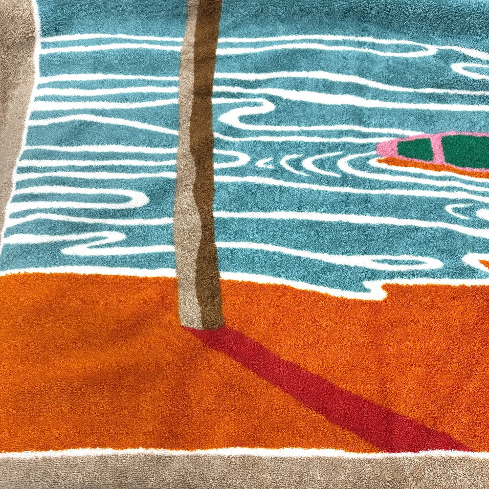 HERMES towel cotton multicolor Tropico