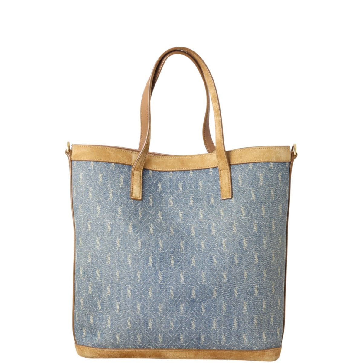 Saint Laurent Toy Shopping Tote Suede Denim