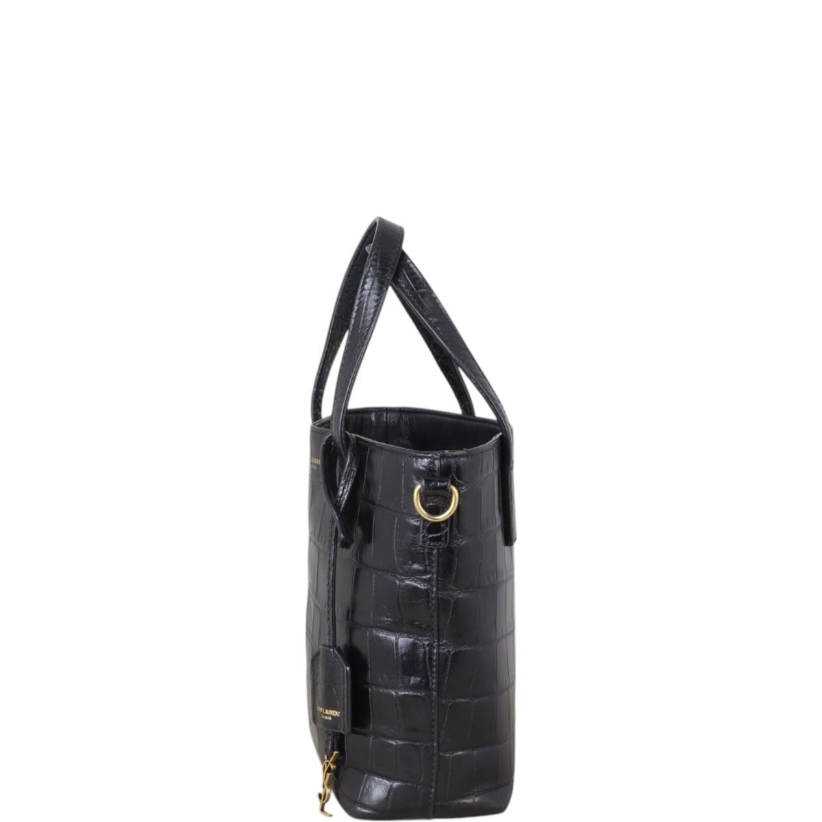 Saint Laurent Toy Shopping Tote Croc-embossed