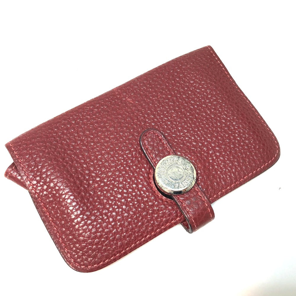 HERMES Coin case Togo Rouge ash Dogon Women