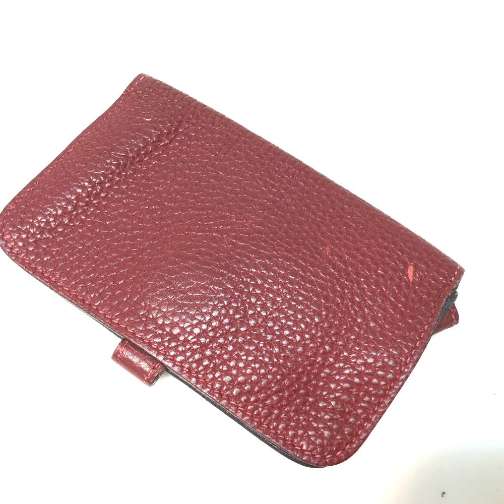 HERMES Coin case Togo Rouge ash Dogon Women